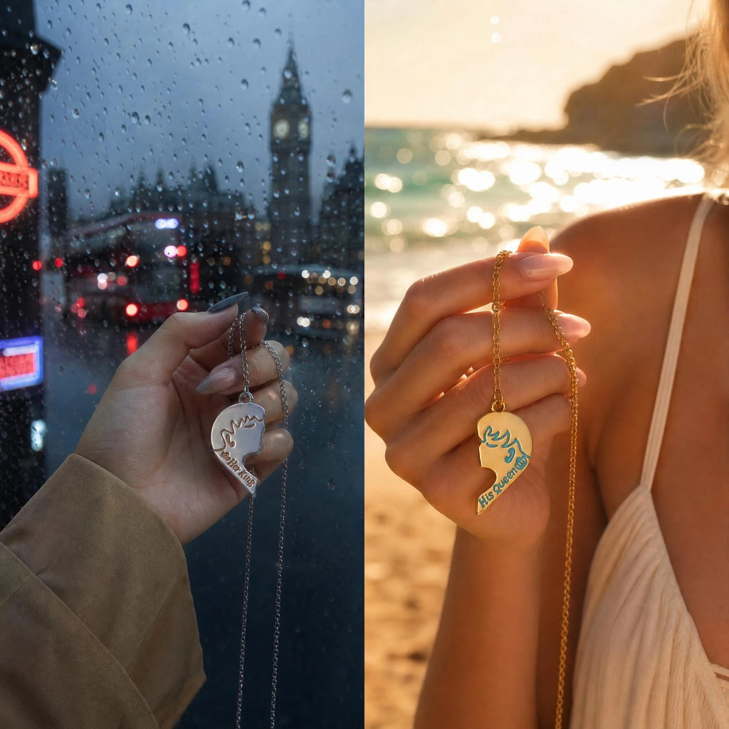 2‑Piece Split Heart Bestie Necklaces👑💞