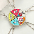 5 Besties Cartoon Pizza Best Friend Necklaces🍕