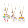 3‑Piece Unicorn & Rainbow BFF Best Friend Necklaces🦄🌈