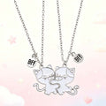 2‑Piece Split Heart Cat BFF Best Friend Necklaces🐱💖