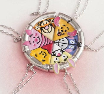 6‑Piece Winnie Cartoon Split Puzzle Best Friend Necklaces🍯