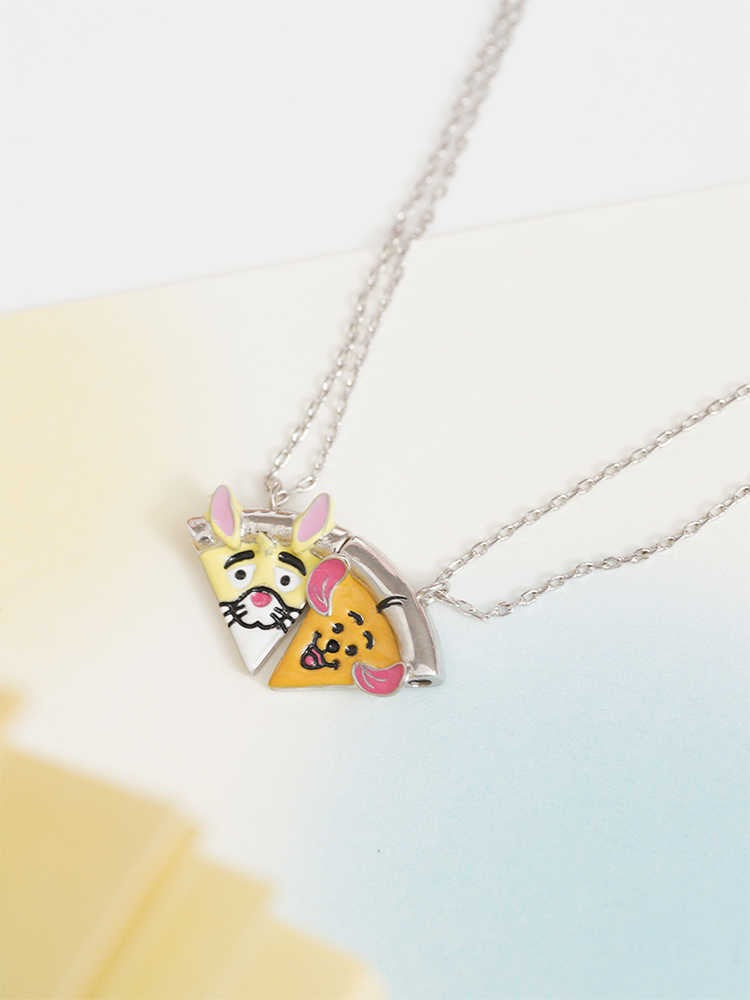 6‑Piece Winnie Cartoon Split Puzzle Best Friend Necklaces🍯