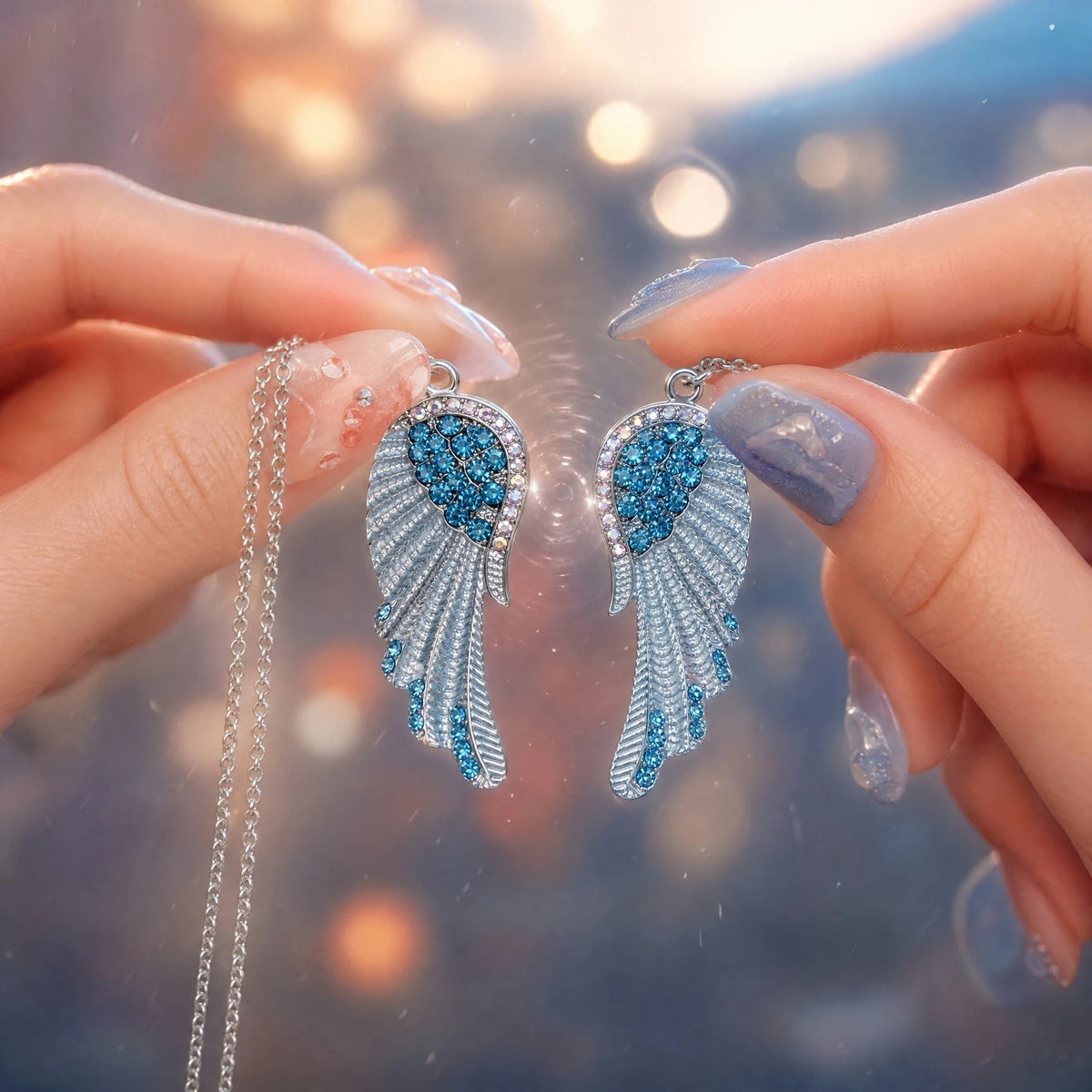 Two Besties Angel Wing Best Friend Necklaces