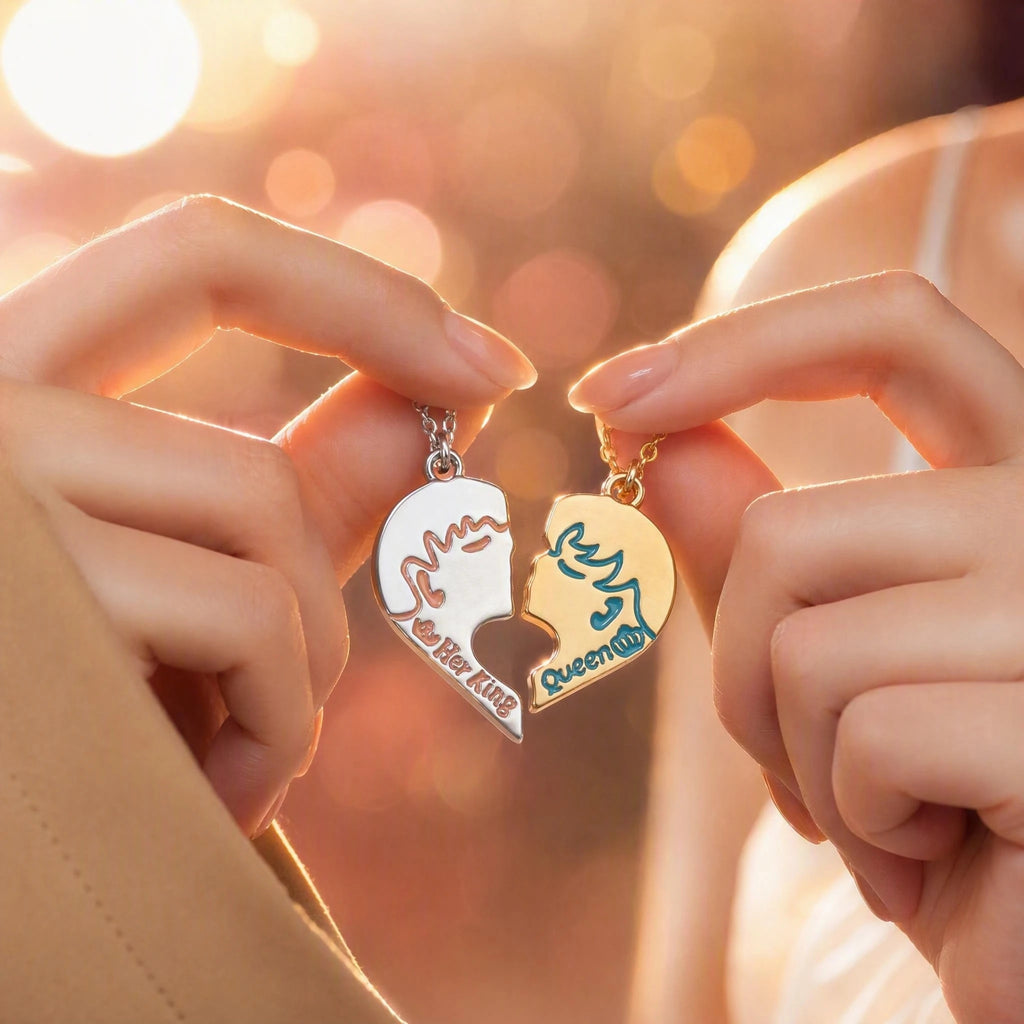2‑Piece Split Heart Bestie Necklaces👑💞