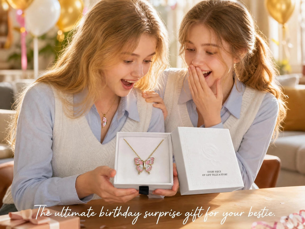 Two Bestie Butterfly Matching Best Friend Necklaces🦋