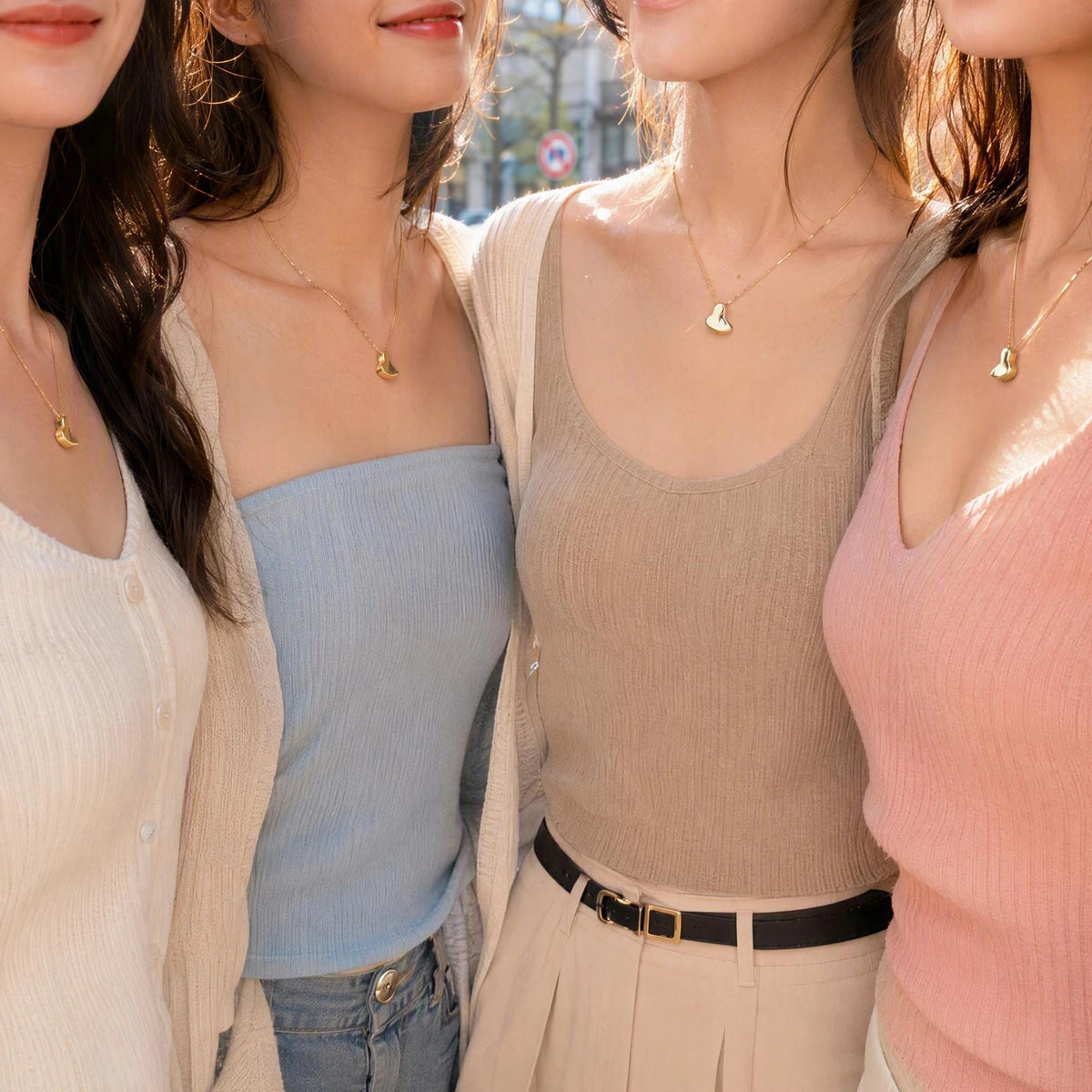 4 Collares de la Amistad Trébol para Mejores Amigas🍀