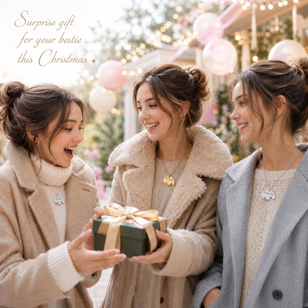 Collares de corazón de rompecabezas para 3 mejores amigas para siempre💖🧩