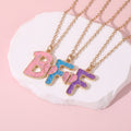 Three Besties BFF Letter Best Friend Necklaces Set ✨