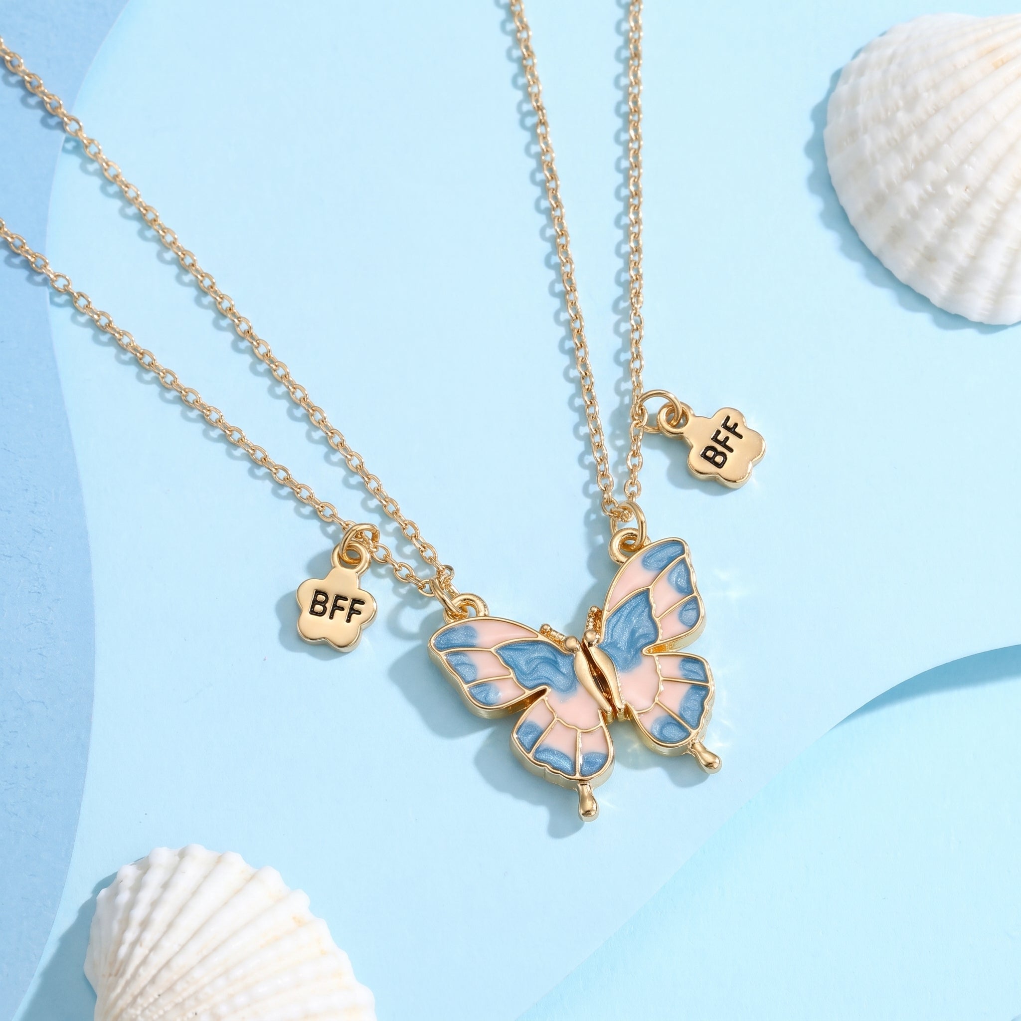 Two Besties Butterfly Best Friend Necklaces🦋
