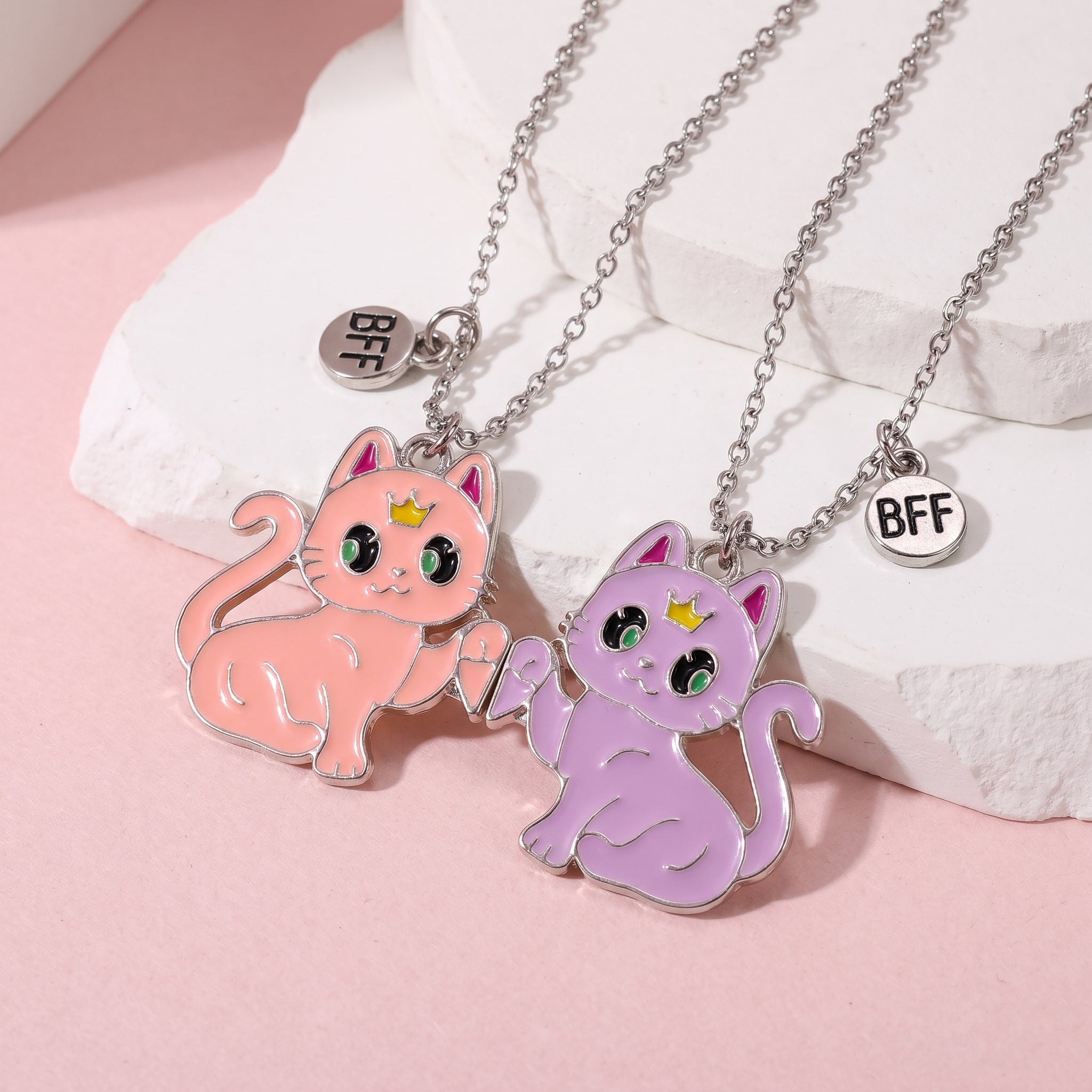 Two Besties Cute Cat Best Friend Necklaces🐱