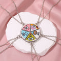 6 Besties Cartoon Pizza Best Friend Necklaces🍕
