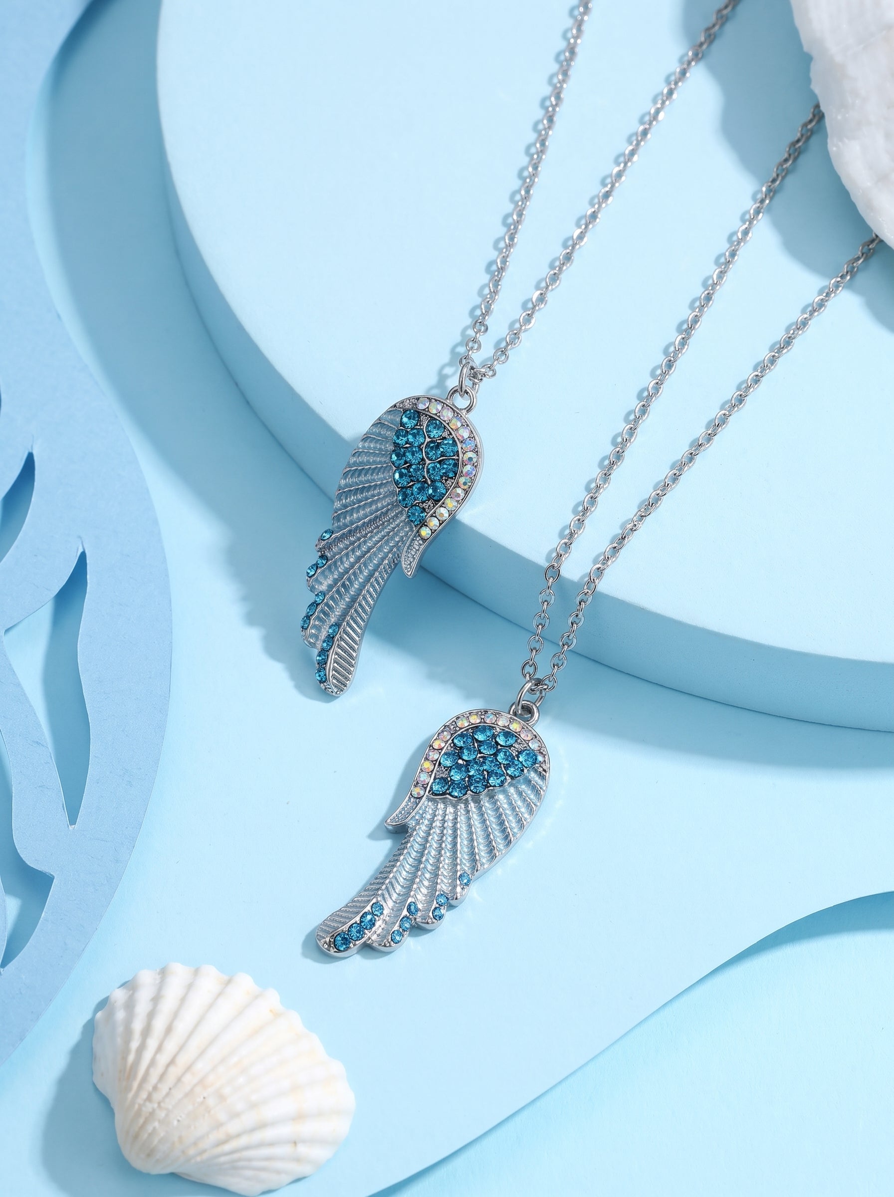 Two Besties Angel Wing Best Friend Necklaces