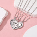 3‑Best Friends Forever Puzzle Heart BFF Necklaces💖🧩