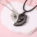 2‑Piece Projection Magnetic Heart Couple Necklaces🖤🤍💞