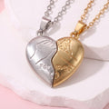 Two Bestie Forever Handshake Heart BFF Necklaces🤝💛🤍