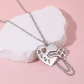 Two Bestie Heart & Key BEST FRIENDS BFF Necklaces🔑💖